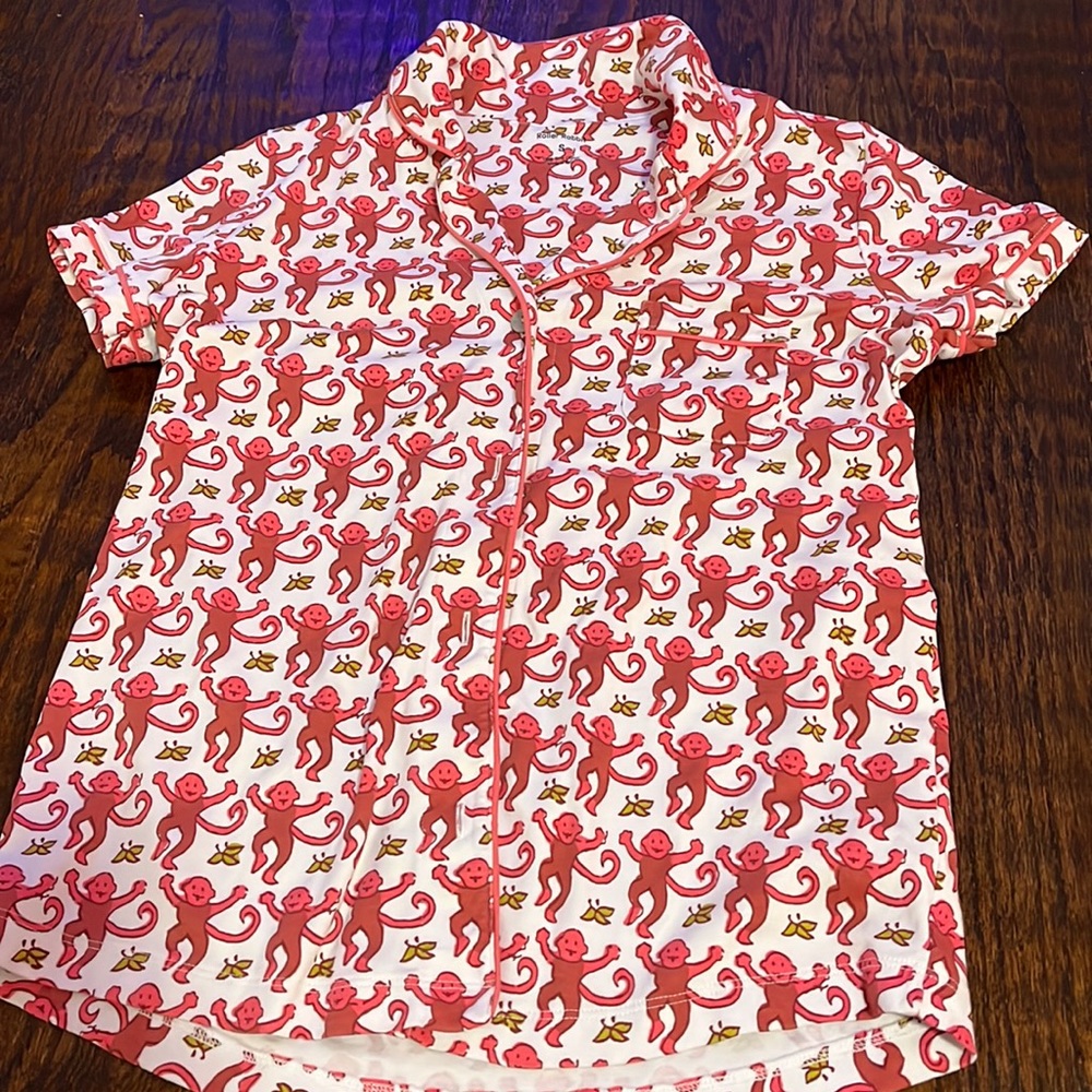 Pink monkey roller rabbit top